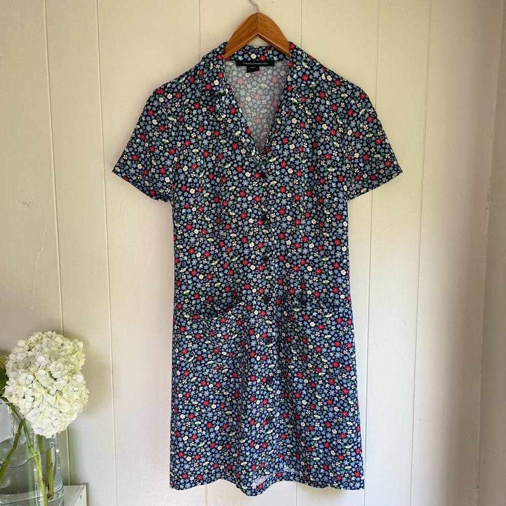 Floral Button Down Dress w/Pockets